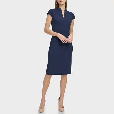 Marc New York Womens Short Sleeve Sheath Dress