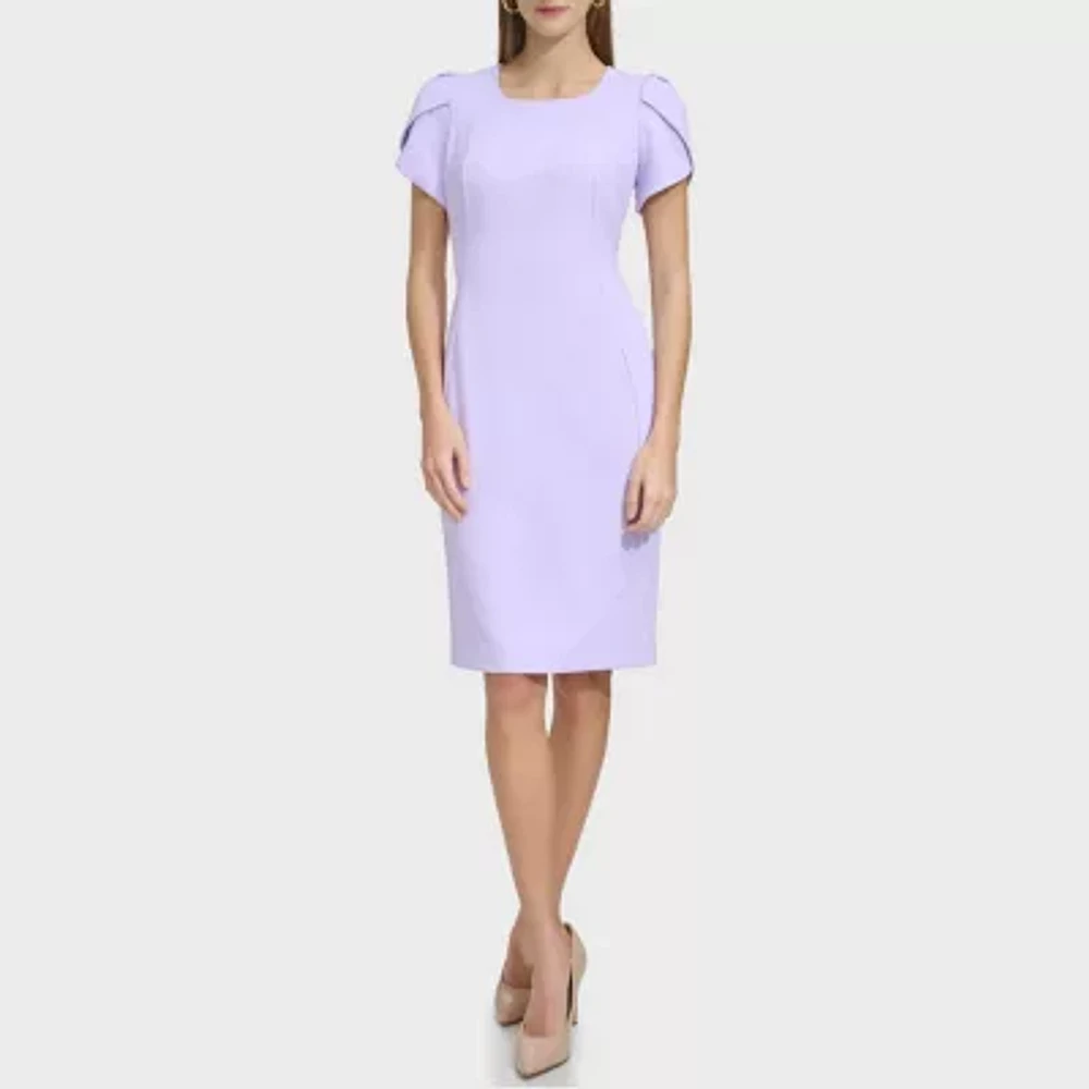 Marc New York Womens Short Sleeve Sheath Dress