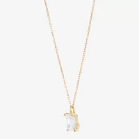 2 CT. T.W. Lab-Grown (H-I / Si1-Si2) Diamond 14K Gold Emerald-cut Pendant Necklace