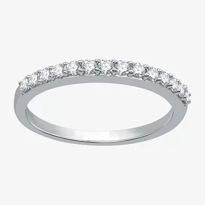 I Said Yes (H-I / I1) 1/4 CT. T.W. Lab Grown White Diamond Sterling Silver or 14K Gold Over Wedding Band