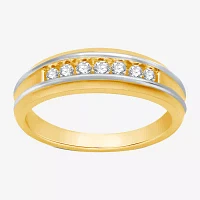 I Said Yes (H-I / I1) 1/4 CT. T.W. Lab Grown White Diamond 14K Gold Over Silver Sterling Wedding Band