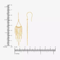 10K Gold Round Drop Earrings