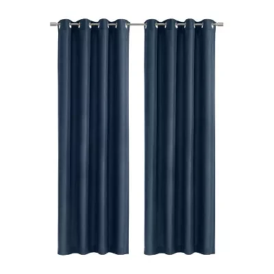 Abstract Grommet Top Light-Filtering Single Curtain Panel