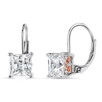 3 3/ CT. T.W. White Zirconia Sterling Silver Drop Earrings