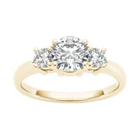 1 1/ CT.T.W. Natural Round Diamond 14K Gold 3-Stone Ring