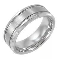 Tungsten Wedding Band, Mens 8mm