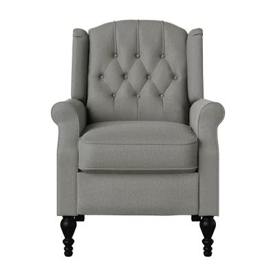 Pushback Tufted Roll Arm Recliner