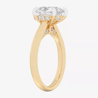 G-H / Si1-Si2) Womens 1 1/ CT. T.W. Lab Grown White Diamond 14K Gold Pear Solitaire Engagement Ring