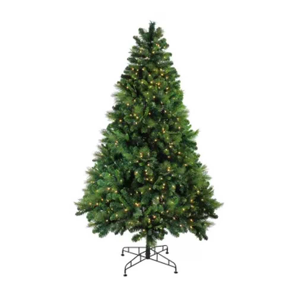 Northlight Medium Sequoia Mixed Artificial Warm White Led Lights 7 1/2 Foot Pre-Lit Pine Christmas Tree