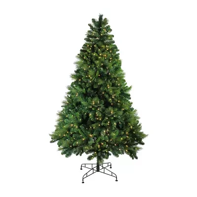 Northlight Medium Sequoia Mixed Artificial Warm White Led Lights 7 1/2 Foot Pre-Lit Pine Christmas Tree