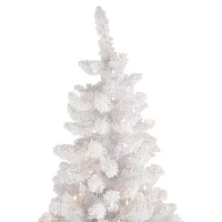 Northlight Norway White Artificial Warm White Led Lights 1/2 Foot Pre-Lit Pine Christmas Tree