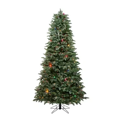 Northlight Slim Dunton Spruce Artificial Multi-Color Lights 7 1/2 Foot Pre-Lit Christmas Tree