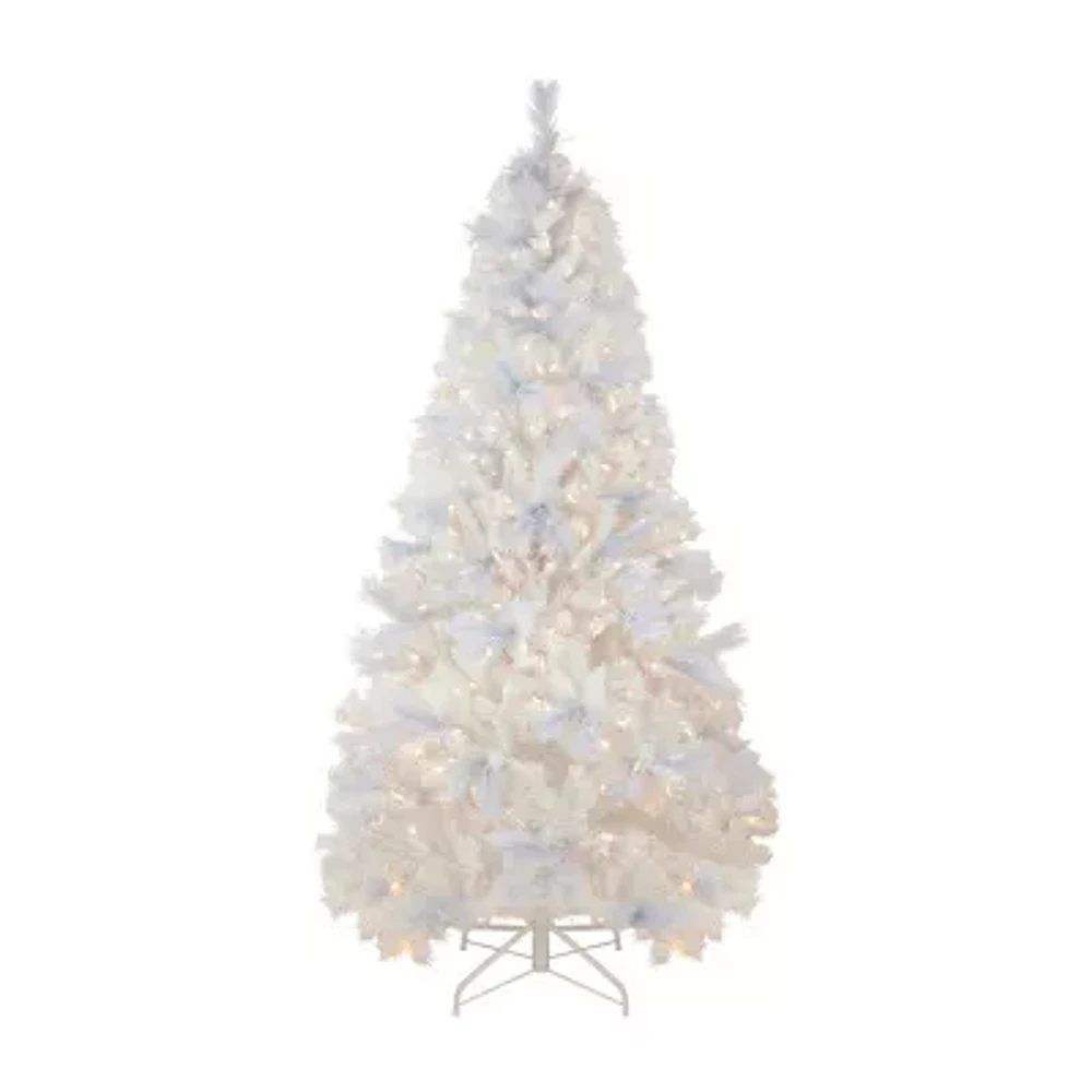 Northlight Seneca White Spruce Artificial Dual Function Led Lights 6 1/2 Foot Pre-Lit Christmas Tree