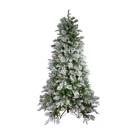 Northlight Rosemary Emerald Angel Artificial Unlit 6 1/2 Foot Flocked Pine Christmas Tree