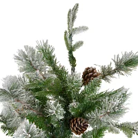 Northlight Rosemary Emerald Angel Artificial Unlit 6 1/2 Foot Flocked Pine Christmas Tree