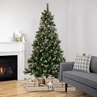 Northlight Snow Valley Artificial  Clear Lights 6 1/2 Foot Pre-Lit Pine Christmas Tree