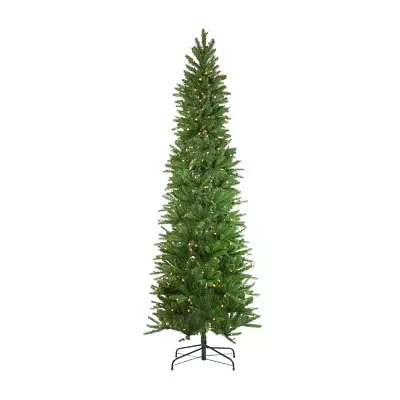 Northlight Pencil Northwood Noble Artificial Clear Lights 7 1/2 Foot Pre-Lit Fir Christmas Tree