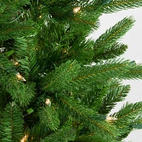 Northlight Pencil Northwood Noble Artificial Clear Lights 7 1/2 Foot Pre-Lit Fir Christmas Tree