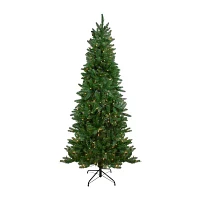 Northlight Altoona Slim Artificial Clear Lights 7 Foot Pre-Lit Pine Christmas Tree