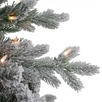 Northlight Saratoga Spruce Artificial In Pot Clear Lights 4 Foot Pre-Lit Christmas Tree