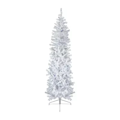 Northlight Woodbury White Pencil Artificial Lights 6 1/2 Foot Pre-Lit Pine Christmas Tree