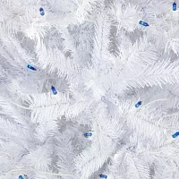 Northlight Slim Geneva White Spruce Artificial  Blue Lights 6 1/2 Foot Pre-Lit Christmas Tree