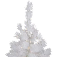 Northlight White Alaskan Artificial  Warm White Led Lights 3 Foot Pre-Lit Pine Christmas Tree