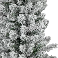 Northlight North River Pencil Artificial  Unlit 6 Foot Flocked Pine Christmas Tree