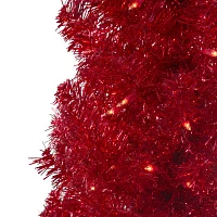 Northlight Slim Red Artificial Clear Lights 4 Foot Pre-Lit Christmas Tree