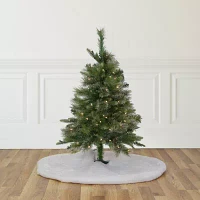 Northlight Kingston Cashmere Full Artificial  Clear Lights 3 Foot Pre-Lit Pine Christmas Tree