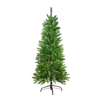 Northlight White River Artificial Pencil Clear Lights 4 1/2 Foot Pre-Lit Fir Christmas Tree