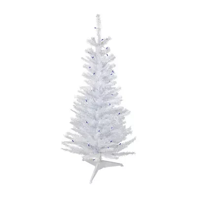 Northlight Woodbury White Slim Artificial Blue Lights Foot Pre-Lit Pine Christmas Tree