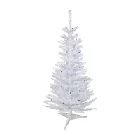 Northlight Woodbury White Slim Artificial Blue Lights Foot Pre-Lit Pine Christmas Tree