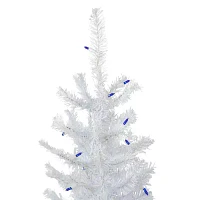 Northlight Woodbury White Slim Artificial Blue Lights Foot Pre-Lit Pine Christmas Tree
