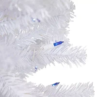 Northlight Woodbury White Slim Artificial Blue Lights Foot Pre-Lit Pine Christmas Tree