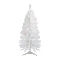 Northlight White Slim Artificial Lights 4 Foot Pre-Lit Pine Christmas Tree