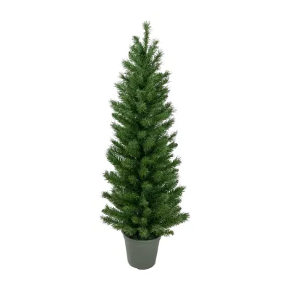 Northlight Potted Virginia Walkway Slim Artificial Unlit 4 Foot Pine Christmas Tree