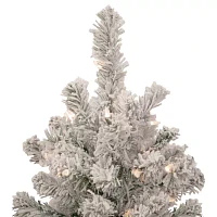 Northlight Madison Artificial  Clear Lights 2 Foot Flocked Pine Christmas Tree