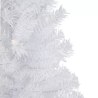 Northlight Woodbury White Slim Artificial Clear Lights Foot Pre-Lit Pine Christmas Tree