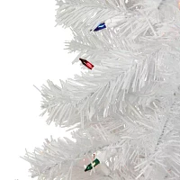 Northlight White Artificial Multi Lights 3 Foot Pre-Lit Pine Christmas Tree