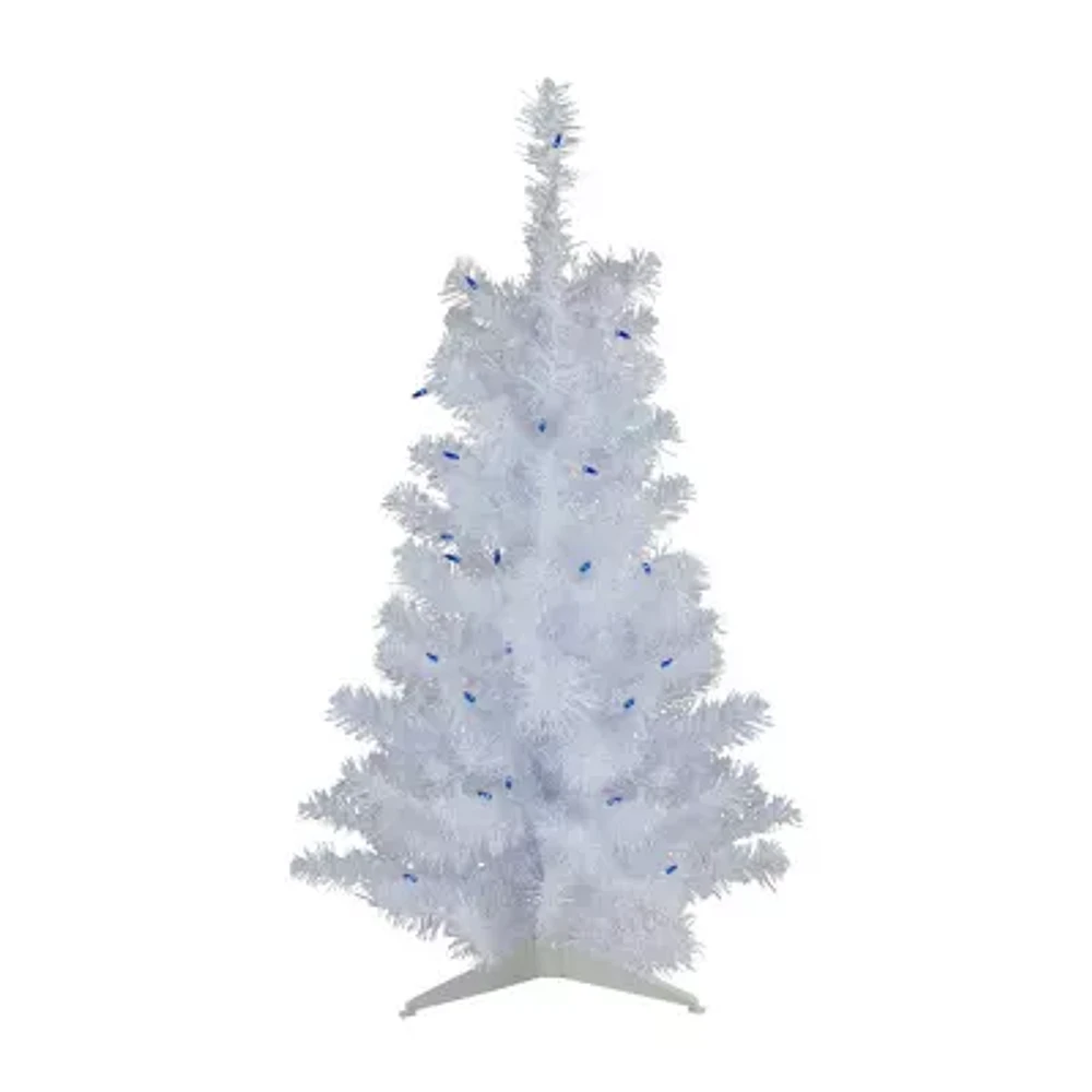 Northlight White Slim Artificial Lights Foot Pre-Lit Pine Christmas Tree