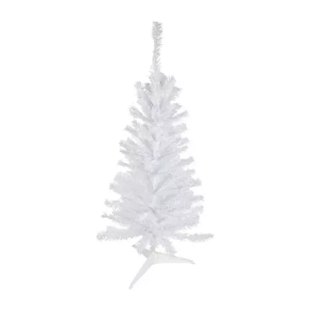 Northlight Woodbury White Slim Artificial  Unlit 3 Foot Pine Christmas Tree