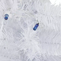 Northlight Woodbury White Slim Artificial  Blue Lights 2 Foot Pre-Lit Pine Christmas Tree