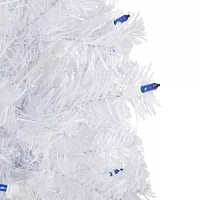 Northlight Woodbury White Slim Artificial  Blue Lights 2 Foot Pre-Lit Pine Christmas Tree