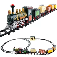 Northlight 18-Piece Lighted And Animated Continental Express Train Set With Sound Christmas Tabletop Decor