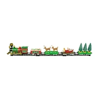 Northlight 22pc Battery Operated Lighted And Animated Train Set With Working Smokestack Christmas Tabletop Decor