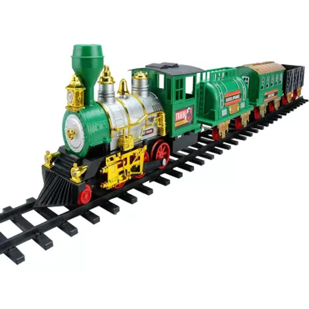 Northlight 20-Piece Battery Operated Lighted And Animated Classic Train Set With Sound Christmas Tabletop Decor