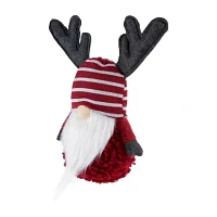 Northlight 12in Red And White  With Antlers Christmas Decoration Gnome