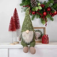 Northlight 20.5in Olive Green Sitting Christmas  Decoration Christmas Gnome