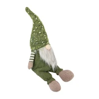 Northlight 20.5in Olive Green Sitting Christmas  Decoration Christmas Gnome